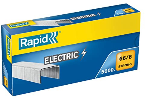 Rapid 24867800 Heftklammern 66/6mm Strong, verzinkt, 5000 Stück
