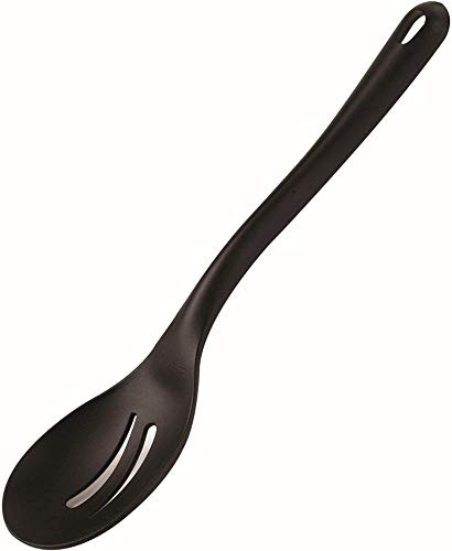 APS 88608 Servierlöffel, 12 x 7 cm, Griff 23 cm, Polyamid, hitzebeständig bis 220°C, schwarz