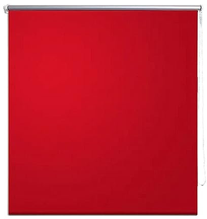vidaXL Verdunklungsrollo Verdunkelungsrollo Rollo Klemmrollo Klemmfix 40 x 100cm Rot