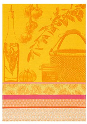 Le Jacquard Français 20873 Geschirrtuch Saveurs de Provence Citron 60x80 cm, Baumwolle