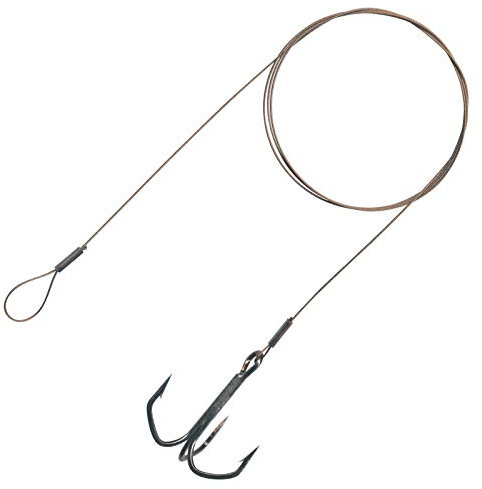 Flexonit Unisex – Erwachsene 10C4050801032133C10 Stahlvorfach Masterserie mit VMC Haken-8573BN 70cm 0,36mm Hakengr. 2, Bunt, Normal