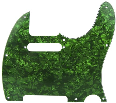 Musiclily Pro 8 Löcher TL Schlagbrett Pickguard 4 lagig Green Pearl | für Fender American/Mexican Standard Tele Modern Style E-Gitarre