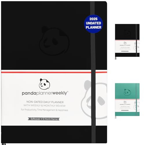 Panda Planner Wochenplaner für Produktivität und Glück, 1 Jahr Planer, 21,6 x 27,9 cm, Softcover, Wochenlayout, Kalender, Tagebuch, tägliche Dankbarkeit, persönlicher Organizer: All-in-1!