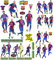 alles-meine.de GmbH 65 TLG. Set XL Fensterbilder Fußball Mannschaft - FCB - FC Barcelona - Fußballverein - zum Spielen & als Deko - Sticker Fenstersticker Aufkleber - sel..