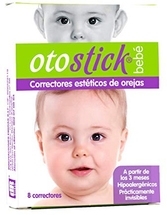 Otostick Bebé | Correctores estéticos para orejas separadas | Contiene 8 correctores + 1 gorro | A partir de 3 meses.