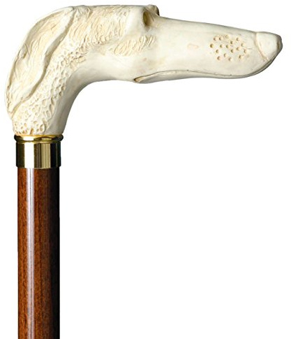 Gehstock Winkelstock ELFENBEIN WINDHUND