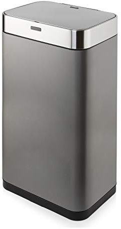 Tower T838001T Square Sensor Bin with Fingerprint Proof Coated Exterior, Titanium,Large