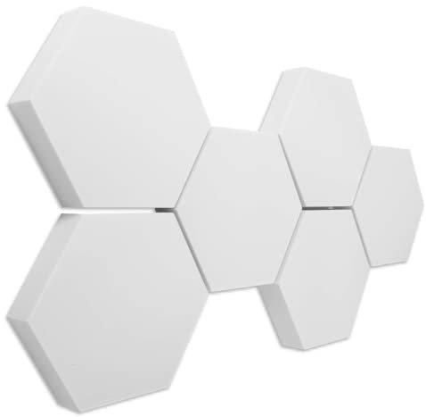Schallabsorber aus Basotect G+ 6 Hexagon Akustik Elemente - Stärke: 70 mm