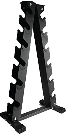 Dumbbell Weight Rack - 6 Tier Hex Dumbbell Rack - Weight Storage Shelf for Dumbbells - Home Gym Equipment for Strength Training and Exercise by Body Revolution