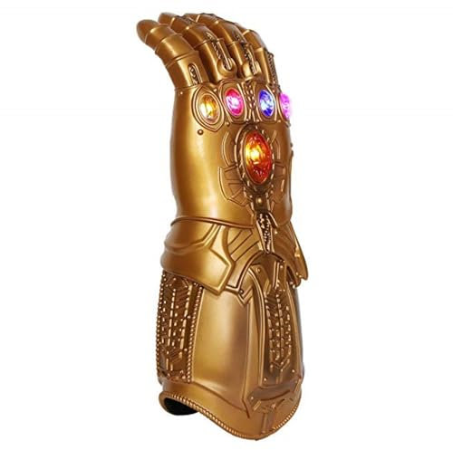 UrMsun Infinity War PVC-Handschuhe mit Beleuchtung, elektronische Faust, Halloween, Cosplay-Requisiten
