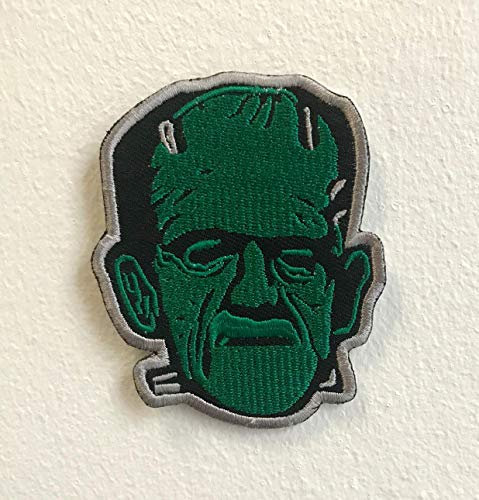 Frankenstein Monster face Iron on Sew on Embroidered Patch