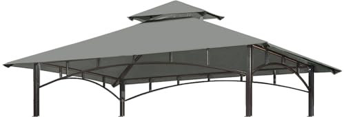 Eurmax USA Hochleistungs-Grill-Pavillon-Überdachung, Ersatzabdeckung, 152 x 244 cm, Grillpavillon, Überdachung, Grau