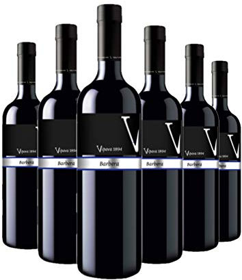 Vipava 1894 Rotwein Barbera Prestige, von Hand gelesener trockener roter Wein (6 x 0,75 l)