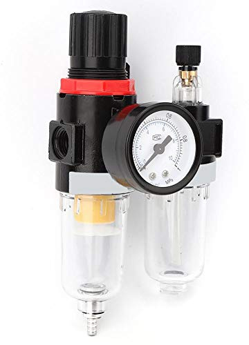 CCYLEZ Öl Wasserabscheider, Druckluft Wasserabscheider 1/4 Zoll Druckminderer, Ölabscheider Luftregler Filter für Kompressor
