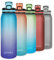 Opard Sports Water Bottle, 900ml BPA Free Non-Toxic Tritan Plastic Drinking Bottle with Leak Proof Flip Top Lid for Gym Yoga Fitness Camping