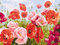 OWN4B Kreuzstich Stickpackungen Vorgedruckt, Schöne Blumen Bilder 11CT 14,2x18,1 Zoll DIY Stickpackung Set
