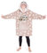 CityComfort Übergroße Hoodie Decke Kinder Fleece Oversize Kapuzenpullover Mädchen Teenager mit Sherpa-Futter und Kängurutasche Geschenk Ideen (Beige Faultier)