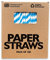 Lot de 250 feuilles de papier bleu et blanc (200 mm x 6 mm) fabriquées au Royaume-Uni – Pailles biodégradables (bleu et blanc)