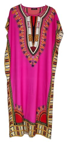 Robe caftan longue en coton pour femme