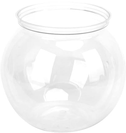 Goldfischglas, Transparentes Fischglas aus Kunststoff, Mini-Aquarium für Betta-Fische, Goldfische, Klar, Hydroponische Pflanzenschale, Anker, Hocking, Klassisches Fischglas Im (L)