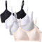 4er-Pack Mädchen Sport BHS Teens Unterwäsche mit Fest Gepolsterte und Verstellbarem Schultergurt Bralette Top Bustier für 10-18 Jahre Kinder und Kleine Brüste Damen