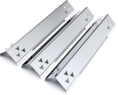 tuning-art GA11 Gasgrill Brennerabdeckung Edelstahl kompatibel mit Rösle Videro G3, G3-S, G3-S Nero, Vario+ und Sansibar Serie | Brennerschutz | Passgenau, Farbe:3er Set Chrom Bulle