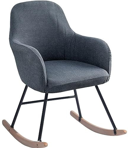 Leomix Stretch-Schaukelstuhl-Schonbezüge, mit Armlehnen, Lounge-Stuhlbezügen mit hoher Rückenlehne, für Zuhause, Schlafzimmer, Esszimmer, Stuhlschutz,C,1pack