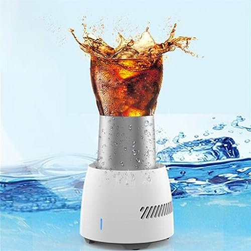 WOLWES Boisson Rapide Refroidisseur Tasse Électrique Bière Bouteille Peut Eau Soda Boissons Refroidissement Tasse Mini Électronique Réfrigération Refroidisseur (Color : White)