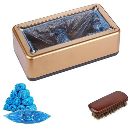 Máquina automática for cubrir zapatos con 200 piezas de cubiertas desechables for zapatos y cepillo for zapatos de crin, máquina for cubrir zapatos, dispensador automático de cubiertas for zapatos, má