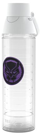 Tervis Marvel Black Panther Icon Insulated Tumbler, 24oz Venture Lite Water Bottle, Classic