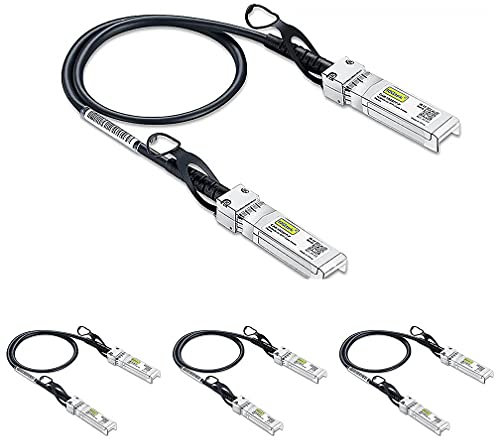 10G SFP+ DAC Twinax Cable, SFP+ to SFP+ Direct Attach Copper Passive for Ubiquiti UniFi, Meraki, Mikrotik, Fortinet, Netgear, D-Link, TP-Link and More, 2-Meter(6.6ft), 4-Pack