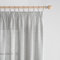 EMEMA Voile Vorhang Sheer Leinenvorhang mit Kräuselband Transparente Transparente Leinen Gardinen Wohnzimmer 2er Set Fensterschal Dekoschal Schlafzimmer 140 x 260cm (B x H) Weiß Grau
