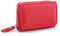 CHAOFANXI Porte Monnaie Femme, Portefeuille pour Femme, Porte Monnaie Court de Cuir avec, Porte Carte Femme en Trifold Grande Capacité et Cadeau pour Une Fille,Rouge