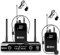 UHF - Sistema de micrófono inalámbrico UBR-102, micrófonos inalámbricos de mano, lavalier y auriculares, alcance de 260 pies, ideal para iglesia, conferencias, karaoke, bodas, DJ, bares (2 bolsas)