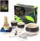 TEANAGOO Matcha Set Matcha Whisk Matcha Bowl with Pouring Spout Scoop Matcha Whisk Holder Tea Making Kit. Japanese Tea Set (7pcs) + 2Cups(5.6oz),S34,Gradient White Black,Color Box Packing…