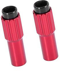 A ABSOPRO 2 Pcs Red Metal Bicycle Cable Adjuster Brake Gear Shift Connector Item Replacement