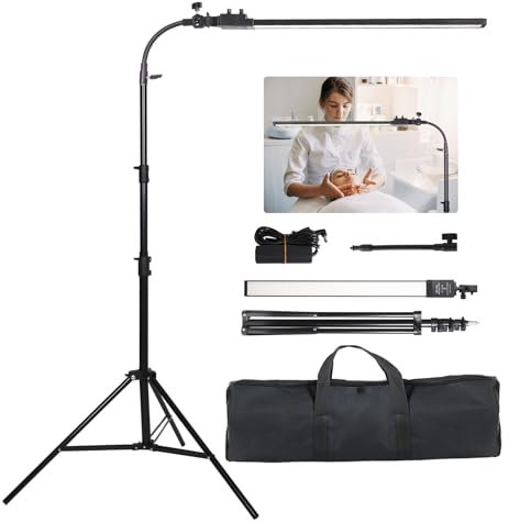 FEIFANTEAM LED-Fotografie-Lichtset, einstellbare Farbtemperatur Helligkeit, verwendet für Porträt-Produktfotografie Videoaufnahme Live-Übertragung Augenbrauen-Tätowierung Make-up Schönheits-Fülllicht