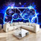 Fototapete Schlafzimmer Gamecontroller Blaue Flammen Graffiti 200x140 cm 3D Druck Vliestapete, Wandtapete Wandbilder, für Wohnzimmer, Kinderzimmer, TV Hintergrund Vlies Tapete