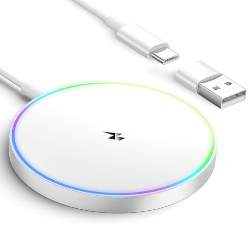 Magnetic Wireless Charger Phone, Fast Apple Mag-Safe Charger for Phone 16 Pro Max/16 Pro/16 Plus/16/15 Pro Max/15 Pro/15/14/13/12 Series, LED Magnet Charging Pad Charger with Dual Charging Ports