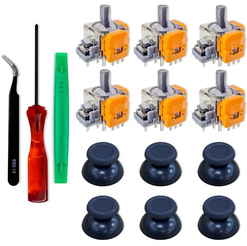 SOSS GAMING® Kit di aggiornamento per joystick effetto Hall per controller Dualsense Playstation 5, corregge joystick drift, rotti e allentati (confezione da 6)