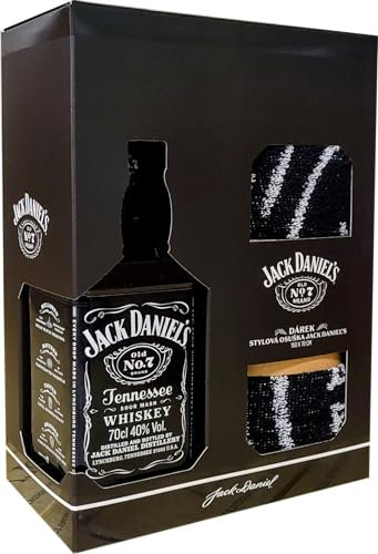 Jack Daniels No. 7 Whiskey Set mit Handtuch 0,7 Liter 40,0% Vol.