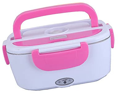 Fiambrera eléctrica, calentador de alimentos de 1,5 l, fiambrera calentada de 40 W, calentador de almuerzo portátil con revestimiento de plástico con diseño de calefacción de ciclo de baja , calentado