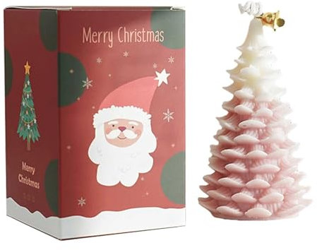 LOSVIP # Weihnachtsbaum-Aromatherapie-Kerzenornament, Duft-Souvenir-Geschenkset (Pink, One Size)