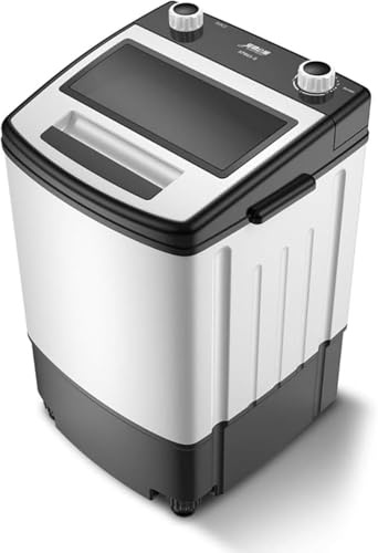 GWWBD Washing Machines 6.5KG Turbine Washing Machine And Spin Dryer 2 in 1 Laundry Cleaning Machine,with UV Blue Light Antibacterial Function,for Home Travel Camping Dorms Trip