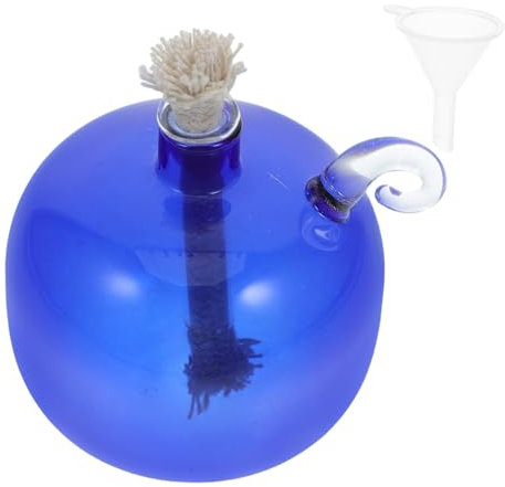 Amosfun Innenbereich Öllampe Aus Glas Klar Wiederverwendbar Mit Kerze Für Wohnkultur Dekoration Esszimmer Ohne Rauch Nachfüllbar Für Restaurants Und Büros Ölkerze Für Inneneinrichtung