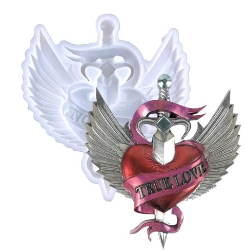 Berriphonia Flügel-Fondant-Form | Flügel Wandkunst Ornamente Silikonformen – Antihaft-Silikonform zum Gießen von Gips, Beton, Harz