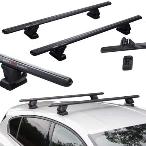 RIDIGO Glider EVO Dachträger für Kia Ceed 3 III CD 5-Tür ab 2018 | Aluminium, 75 kg Tragkraft, fixpunkte, Schwarz