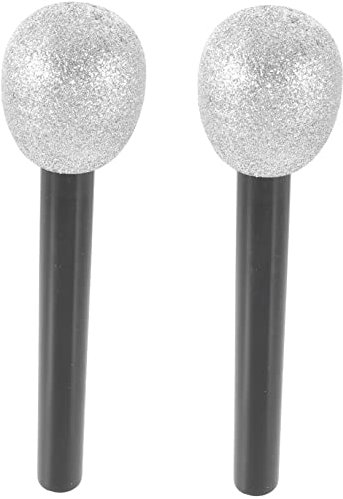 VICASKY 2stücke Glitzer Mikrofon Modell Spielzeug Für Junge Mädchen Falsches Mikrofon Aus Plastik Party Requisiten Für Geburtstagsfeiern Und Familienfeiern Langlebiges Und Robustes Zum Rol