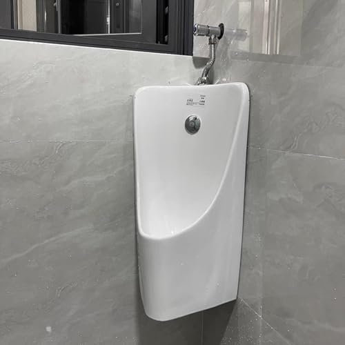 CHZDPP Urinoir pour Homme Urinoir d'angle, Urinoir Mural pour Hommes pour Toilettes publiques, Urinoirs ménagers/commerciaux pour écoles prisons hôtels magasins hôpitaux(White)