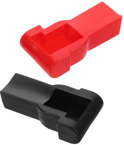 EXAOMBLE 2 Stück Hochtemperatur Batterieschutzabdeckung Autobatterie Polkappen Batteriefachabdeckung Polisolationsabdeckung Silicagel